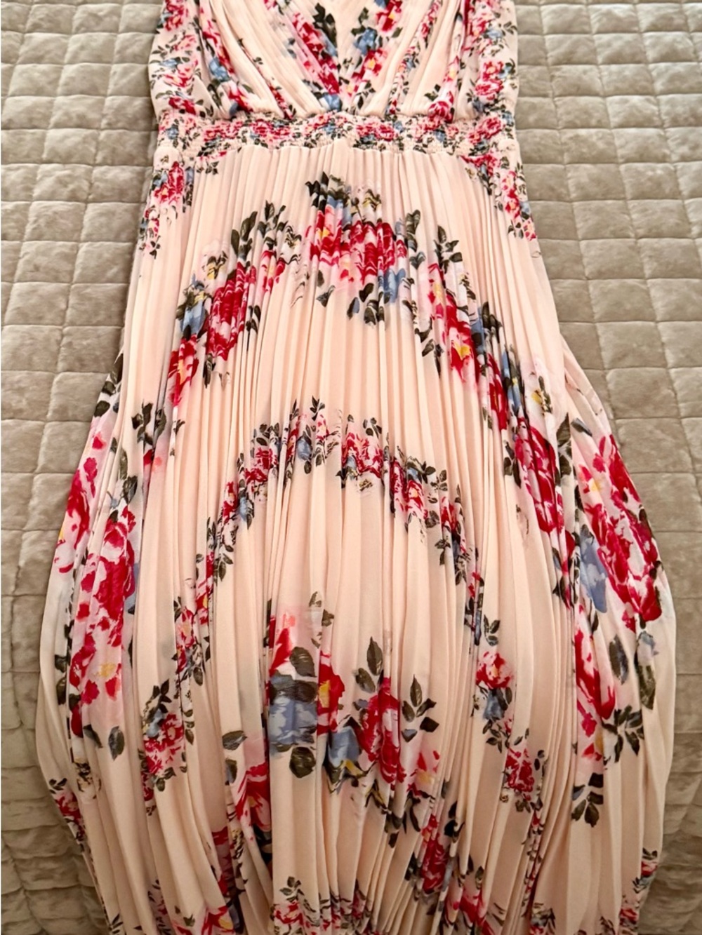 White House Black Market Blush Pink Floral Maxi Skirt